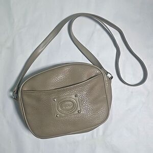 Vintage 80's Sassoon Beige Pebbled Tan Shoulder Bag Purse Vegan Leather Neutral
